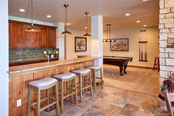 Billiard Table, Game Room, Interior, Pendant Lights, Recessed Lighting