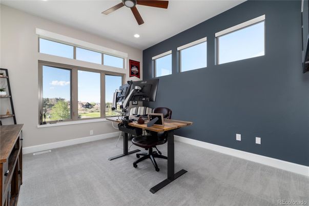 Home Office, Interior, Recessed Lighting