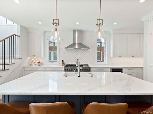 Interior, Kitchen, Pendant Lights, Recessed Lighting, Stainless Steel Appliances