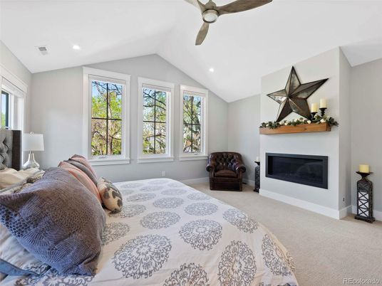 Bedroom, Fireplace, Interior, Recessed Lighting