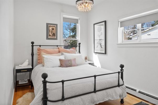 Bedroom, Chandelier, Interior, Wood Texture Flooring