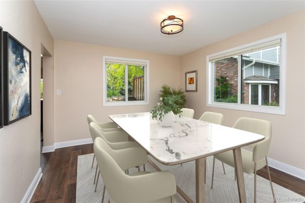 Dining room, Interior, Wood Texture Flooring