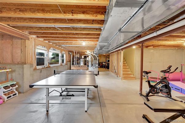 Fitness Equipment, Game Room, Interior, Wooden Beams