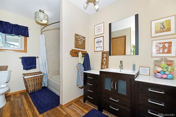 Bathroom, Interior, Wood Texture Flooring