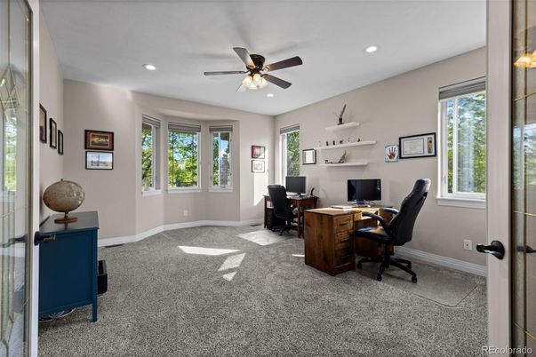 Home Office, Interior, Recessed Lighting