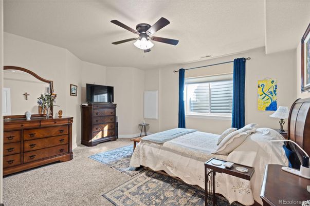 Bedroom, Fireplace, Interior