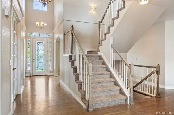Chandelier, Interior, Wood Texture Flooring