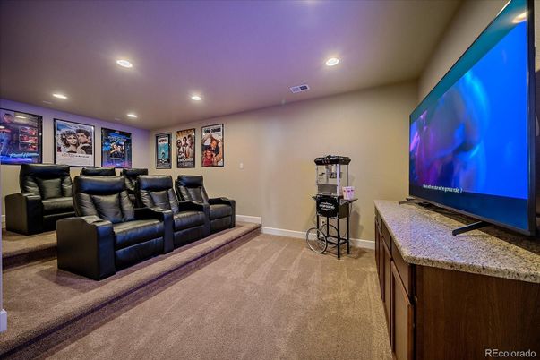 Home Theatre Room, Interior, Recessed Lighting, Theatre Room