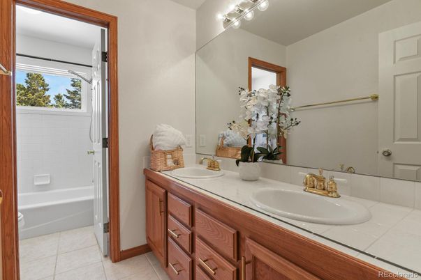 Bathroom, Dual Sink Vanities, Interior, Tile Countertops