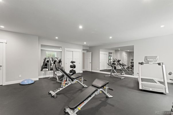 Fitness Equipment, Gym, Interior, Recessed Lighting