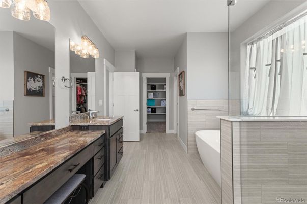 Bathroom, Dual Sink Vanities, Free Standing Baths, Interior