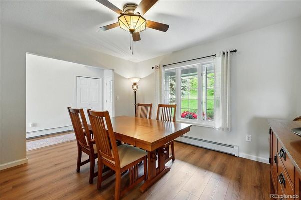 Dining room, Interior, Wood Texture Flooring