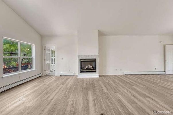 Empty room, Fireplace, Interior, Wood Texture Flooring