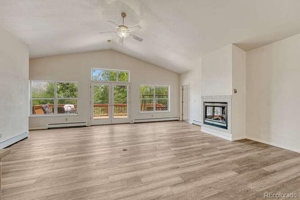 Empty room, Fireplace, Interior, Wood Texture Flooring