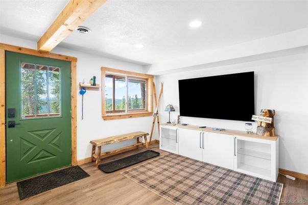Interior, Recessed Lighting, Wooden Beams, Wood Texture Flooring
