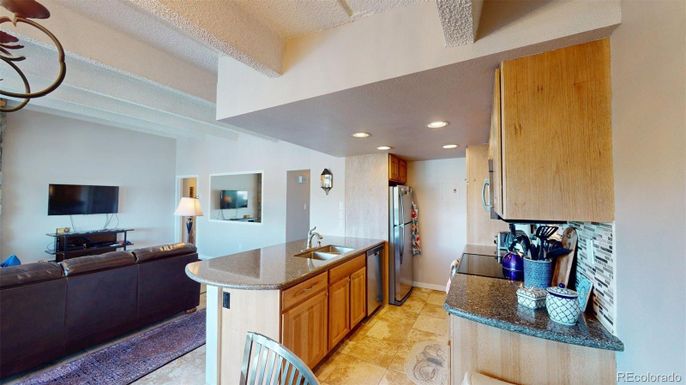 Interior, Kitchen, Living room, Recessed Lighting