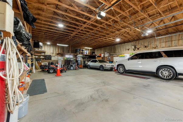 Garage, Interior, Wooden Beams, Wooden Walls