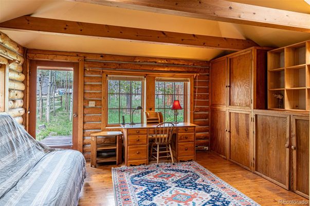 Home Office, Interior, Wooden Beams, Wood Texture Flooring, Wooden Walls