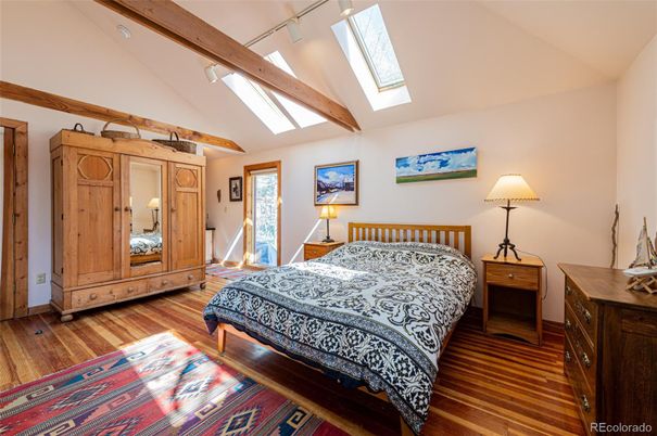 Bedroom, Interior, Wooden Beams, Wood Texture Flooring