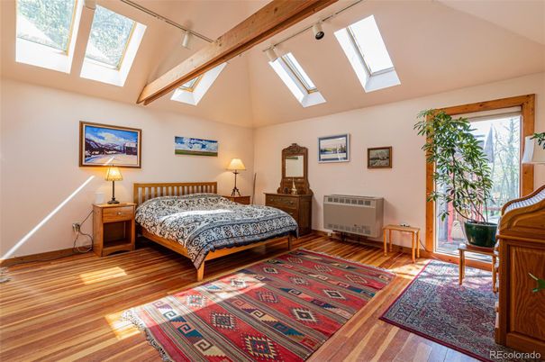 Bedroom, Interior, Wooden Beams, Wood Texture Flooring