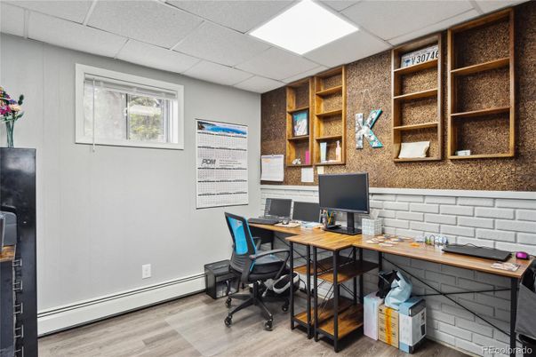 Home Office, Interior, Wood Texture Flooring