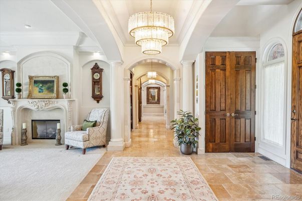 Chandelier, Fireplace, Interior, Recessed Lighting