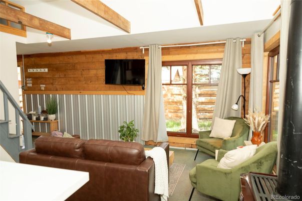 Interior, Living room, Wooden Beams, Wooden Walls