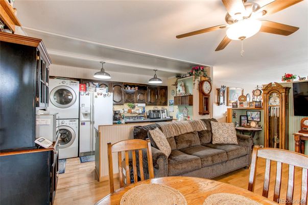 Interior, Kitchen, Utility Closets, Washer, Wood Texture Flooring