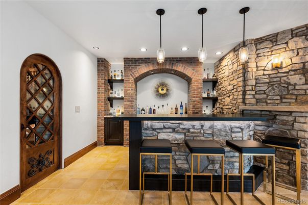 Interior, Pendant Lights, Recessed Lighting, Stone Walls