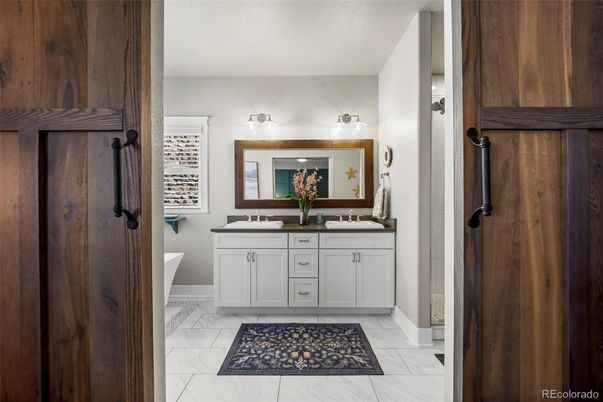 Bathroom, Dual Sink Vanities, Interior, Marble