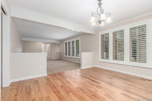 Chandelier, Empty room, Interior, Wood Texture Flooring