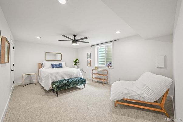 Bedroom, Interior, Recessed Lighting