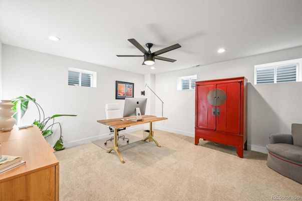 Home Office, Interior, Recessed Lighting