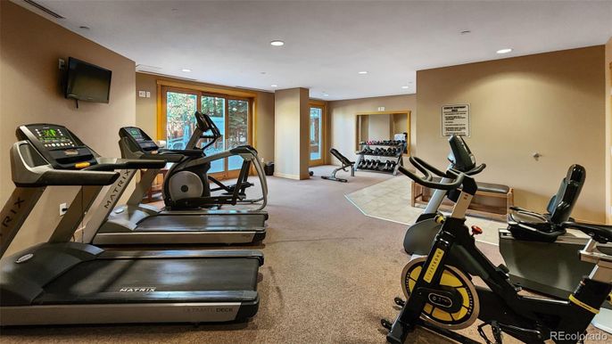 Fitness Equipment, Gym, Interior, Recessed Lighting