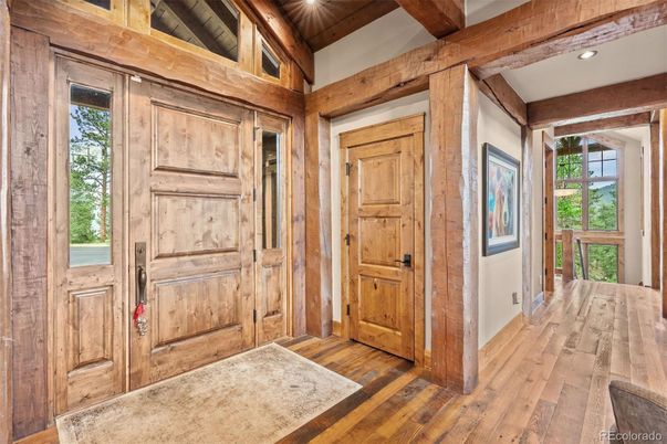 Interior, Recessed Lighting, Wooden Beams, Wood Texture Flooring
