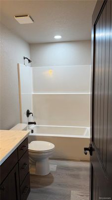 Bathroom, Interior, Recessed Lighting, Wood Texture Flooring