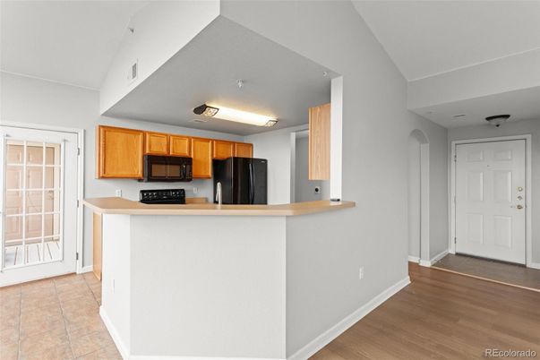 Interior, Kitchen, Wood Texture Flooring