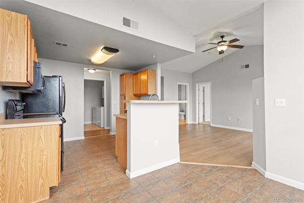 Interior, Kitchen, Wood Texture Flooring