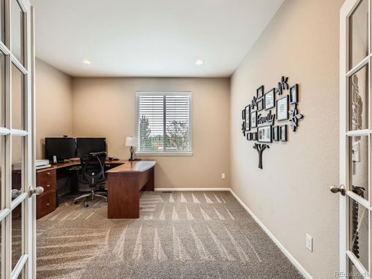 Home Office, Interior, Recessed Lighting