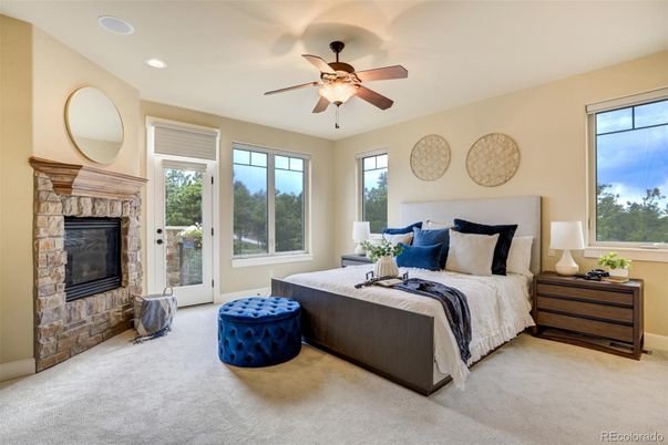 Bedroom, Fireplace, Interior, Recessed Lighting
