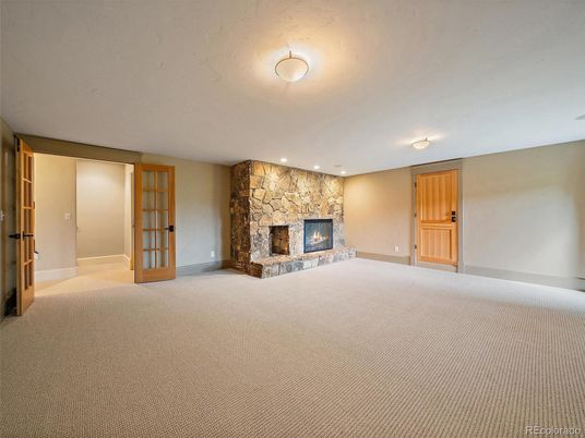Empty room, Fireplace, Interior, Recessed Lighting