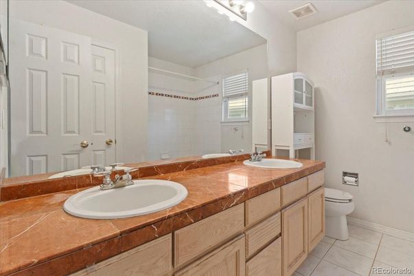Bathroom, Dual Sink Vanities, Interior, Tile Countertops