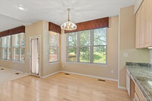 Empty room, Interior, Pendant Lights, Recessed Lighting, Wood Texture Flooring