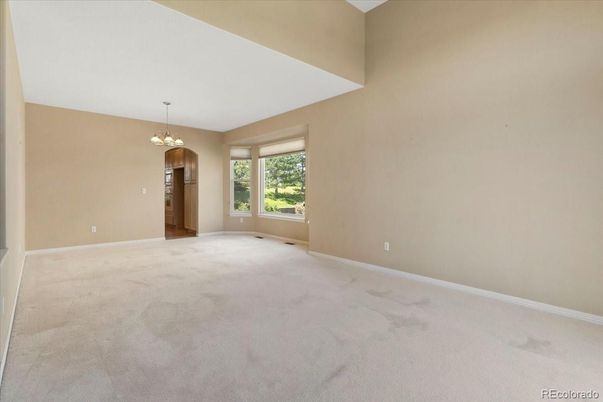 Chandelier, Empty room, Interior