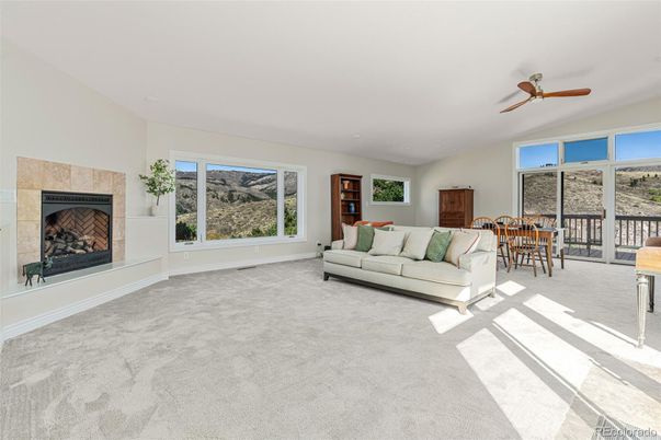 Dining room, Fireplace, Interior, Living room