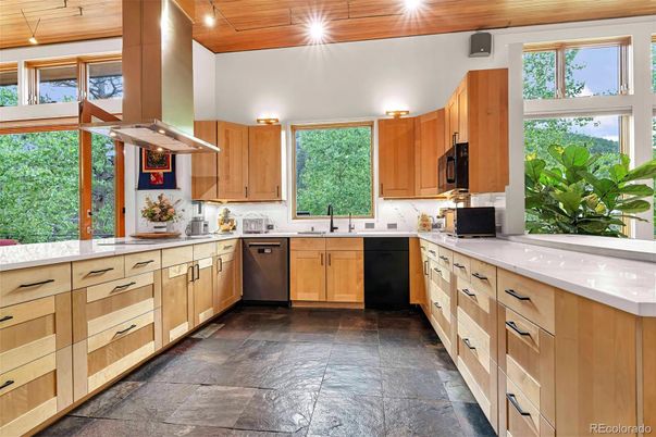 Interior, Kitchen, Stainless Steel Appliances, Wooden Ceilings