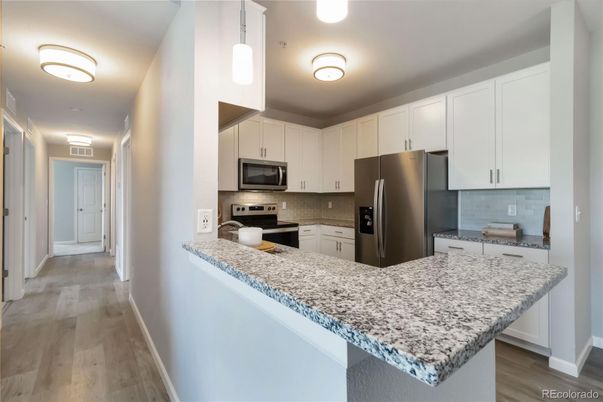 Interior, Kitchen, Pendant Lights, Stainless Steel Appliances, Wood Texture Flooring