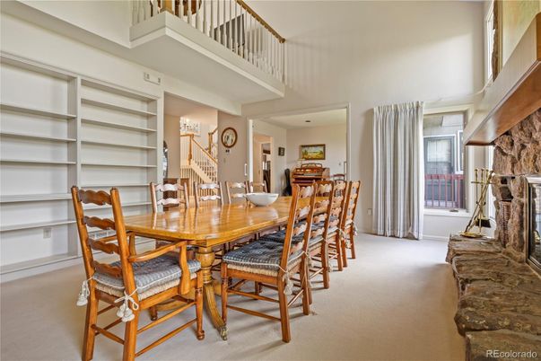 Dining room, Fireplace, Interior