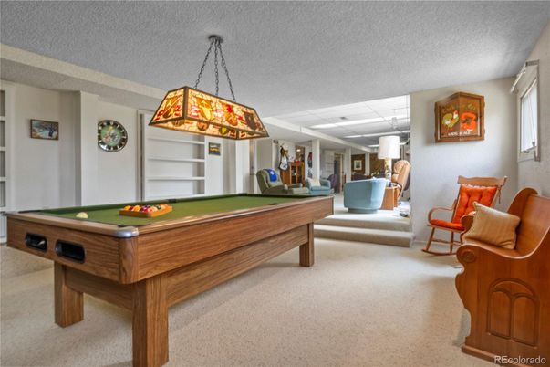 Billiard Table, Game Room, Interior, Pendant Lights