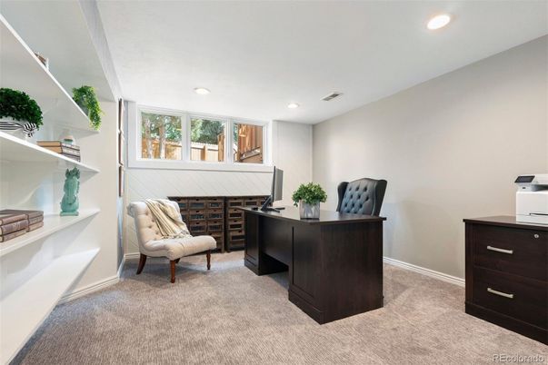 Home Office, Interior, Recessed Lighting